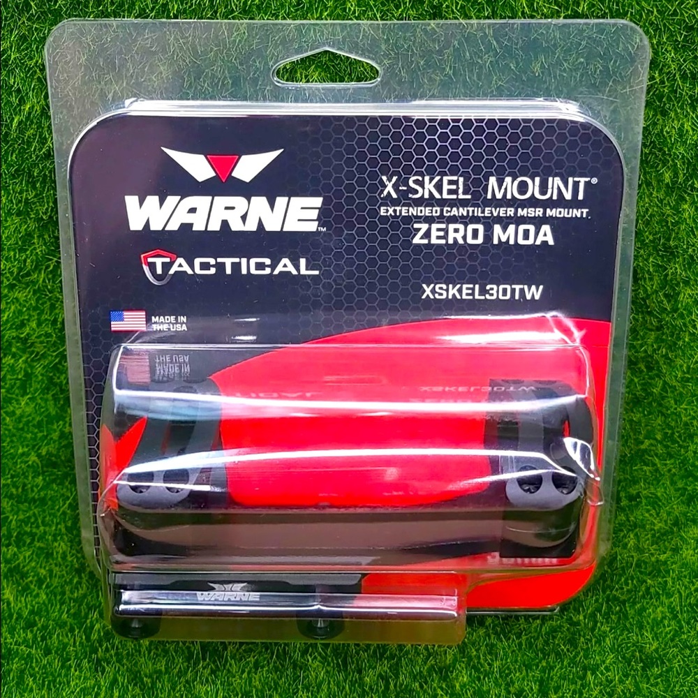 Warne X-SKEL Skeletonized 30mm Zero MOA Scope Mount, Matte Black - XSKEL30TW